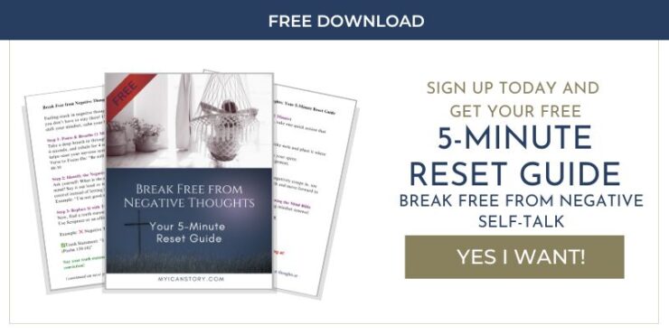 Career and Confidence 5-minute Reset Negative Self-talk guide.