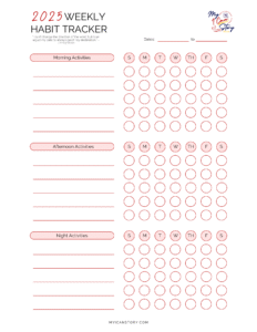 Weekly Habit Tracker - Bold Action Challenge