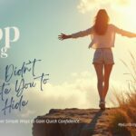 Confident Christian woman walking into sunrise with arms outstretched — blog cover for ‘Stop Playing Small: 10 Ways to Build Confidence in Christ