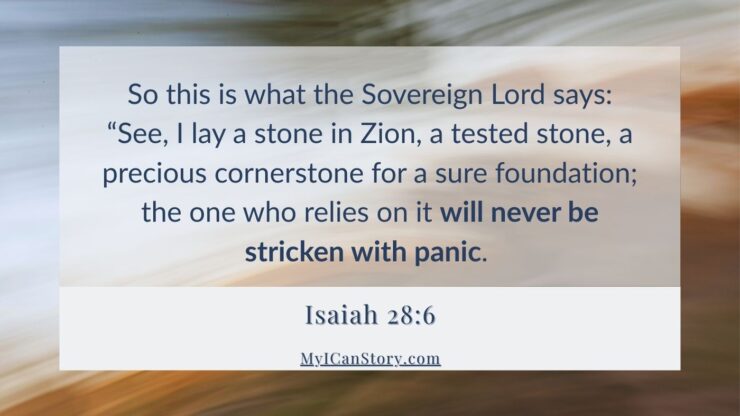 never be stricken with panic Isaiah 28:6