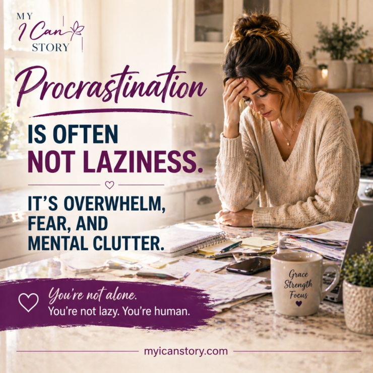 procrastination is not laziness overwhelmed blog image